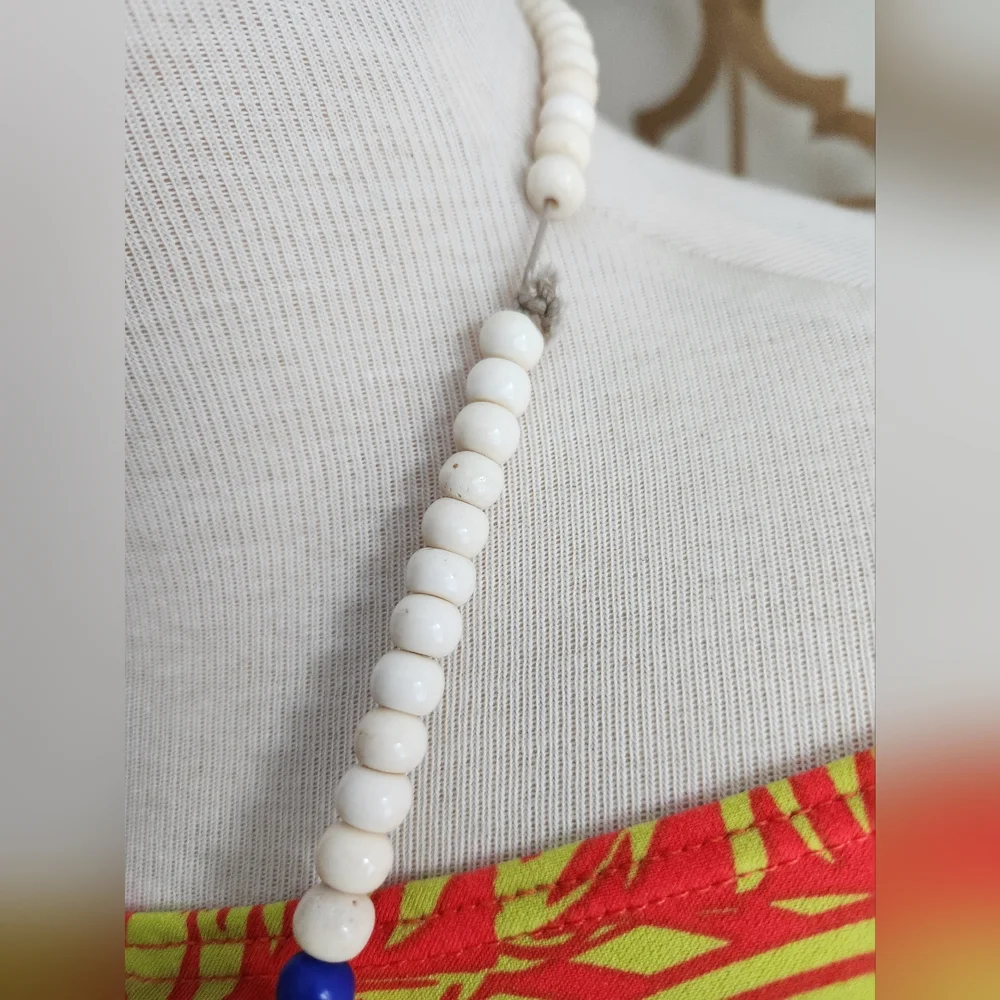 Orange, Goldtone and Blue Multi Use Piece-Home Decor or Necklace - Picture 7 of 15